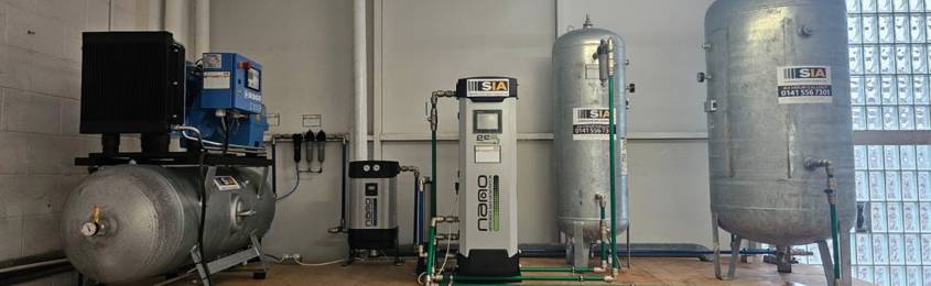 picture of a nitrogen generator installation in a commercial building